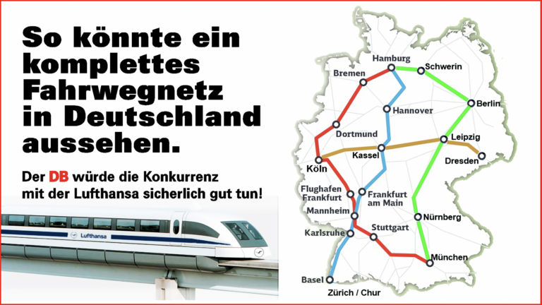 Deutsches Schienennetz überlastet: Transrapid-Netz schafft Abhilfe