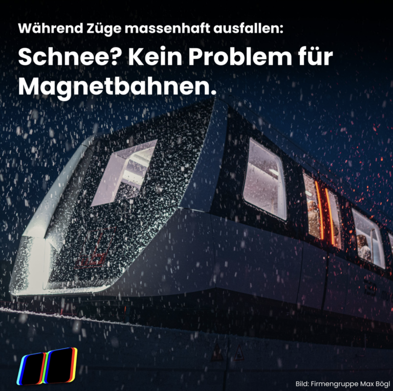 Schnee? Kein Problem für Magnetbahnen
