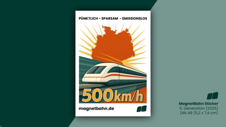 Der MagnetBahn Sticker 2025 ist da – Die fünfte Generation im neuen 500 km/h Retro-Look