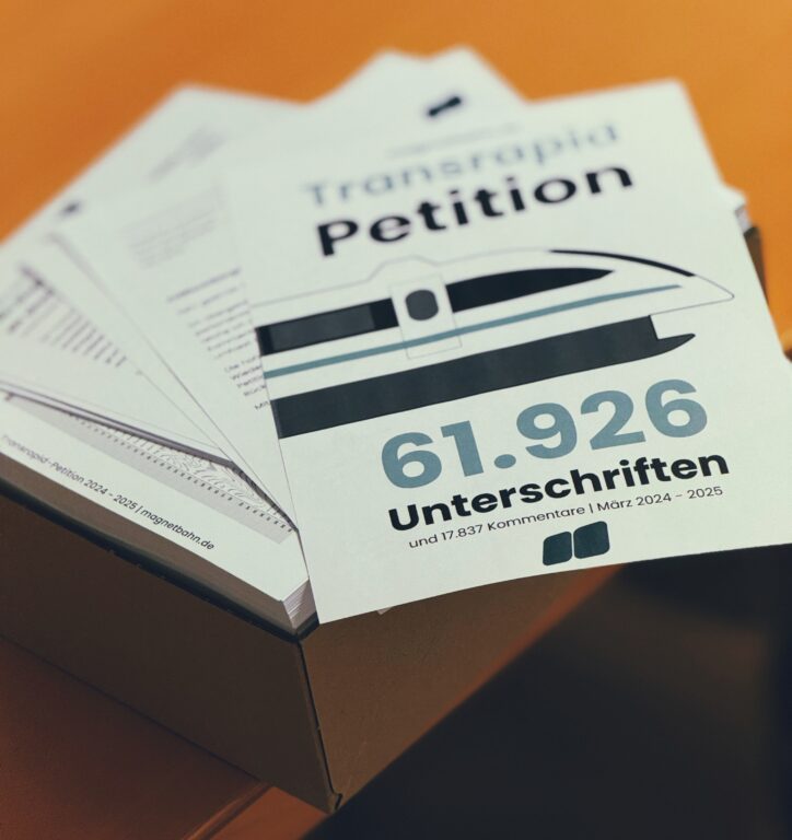 Petitionsübergaben abgeschlossen: Transrapid-Petition jetzt in den Händen der Politik
